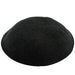 Knitted D.m.c Kippah 14 cm - Stiff Black