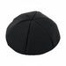 Black Terylene Kippah 22cm- #5, Six Parts