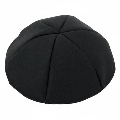 Black Terylene Kippah 23cm- #6, Six Parts