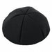 Black Terylene Kippah 23cm- #6, Six Parts