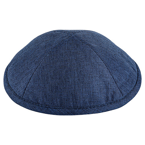 Fabric Kippah Size 3, 18.5 cm- Blue