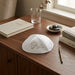 White Satin Kippah 19 cm "Bar Mitzvah" - Silver