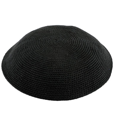 Knitted Dmc Kippah 12 cm Plain Black