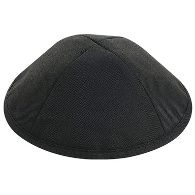 Linen Elegant Kippah Black Size 3 18.5cm
