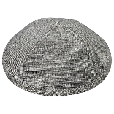 Linen Elegant Kippah Dark Gray Size 4 19cm