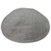 Linen Elegant Kippah Dark Gray Size 4 19cm