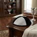Velvet Plush Black Kippah 4 Parts, 19 cm Size 3