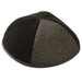 Velvet Plush Black Kippah 4 Parts, 19 cm Size 3
