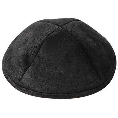 Ultra Suede Kippah 17 cm, with Pin Spot - Black