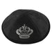 Ultra Suede Kippah 19 cm, with Pin Spot - Black