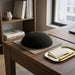 Knitted Kippah 15 cm- Black with Golden Line