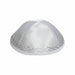 Satin Kippah 19cm- High Quality - White, with Embroidery