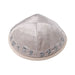 Velvet Kippah with Embroidery Size 3- Pearl