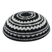 Knitted Kippah 18 cm- Black-white