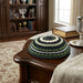 Knitted Kippah 18 cm- Black-green-beige