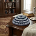 Knitted Kippah 20 cm- Blue-l. Green-white