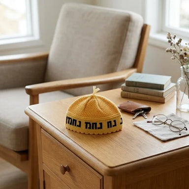 Frik Kippah "nachman" 24 Cm- Yellow