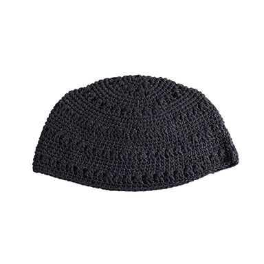 Frik Kippah 24 cm- Black with Holes