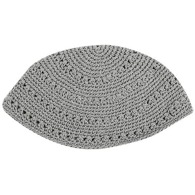 Frik Kippah 24 cm- Gray with Holes - Dark Gray
