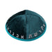 Velvet Kippah with Embroidery Size 3- Green