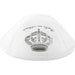 Ultra Suede Kippah 19 cm- with Pin Spot- White