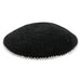 Knitted D.m.c Kippah 20 cm - Black with White Rim