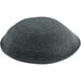 Knitted D.m.c Kippah 16cm - Dark Gray