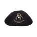 Black Ultra Suede Kippah 19 cm with Pin Spot - Gold