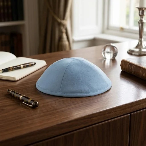 Fabric Kippah "Artman" 16 cm- White