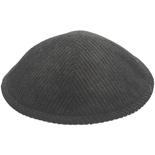 Corduroy Kippah "Artman" 16 cm- Black