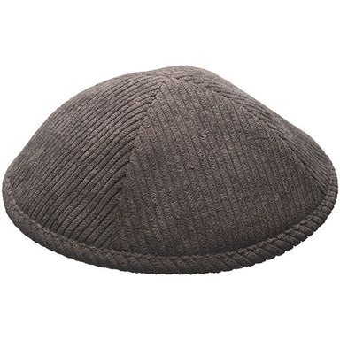 Corduroy Kippah "Artman" 19 cm- Gray