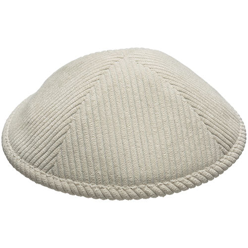 Corduroy Kippah "Artman" 18 cm- Off White