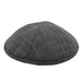 Fabric Kippah 19 cm- Gray with Stripes