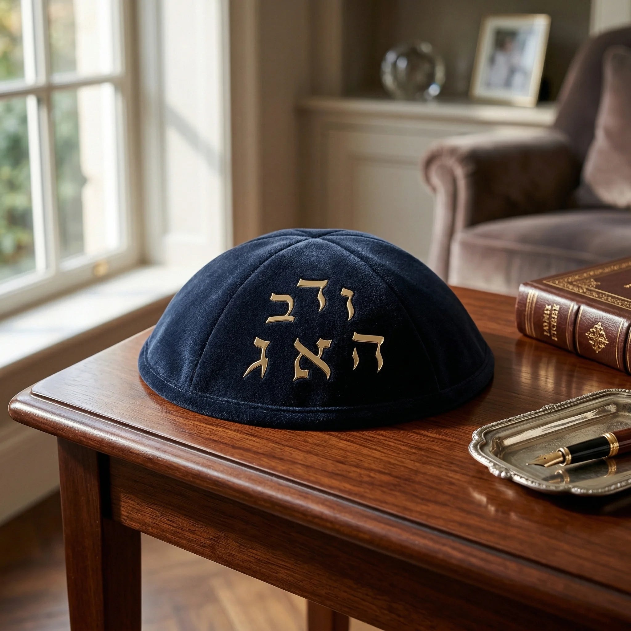 Ultra Suede Kippah 17 cm
