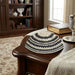 Frik Kippah 21 cm- Thick Knitted- Gray and Beige Striped Design