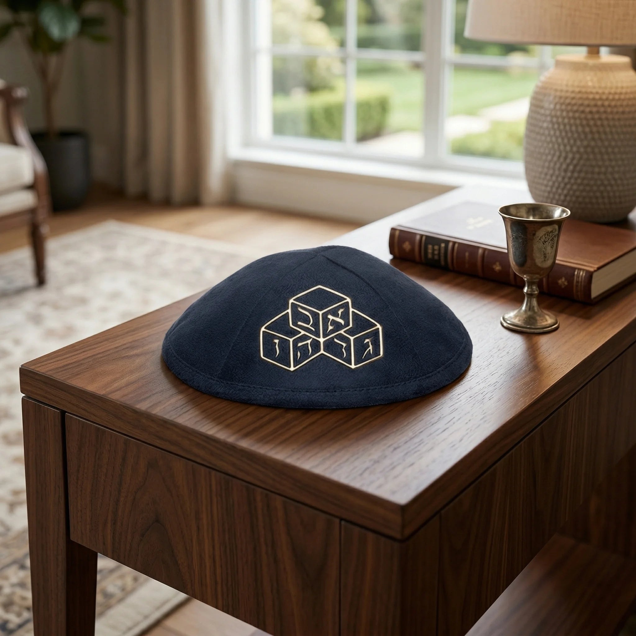 Ultra Suede Kippah 17 cm