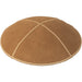 Leather Kippah 15 cm- Light Brown
