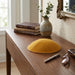 Leather Kippah 15 cm- Mustard Yellow