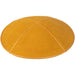 Leather Kippah 15 cm- Mustard Yellow