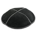 Suede Kippah 14 cm- Gray - Dark Gray