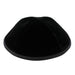 Black Velvet Kippah Size 3- 4 Parts with Rim