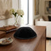 Black Velvet Kippah Size 7- 4 Parts with Rim