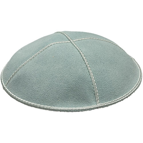 Leather Kippah Artman 16 cm- Light Blue