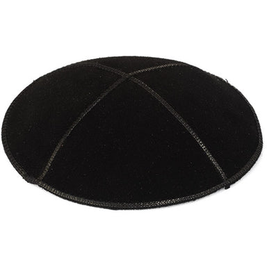 Leather Kippah "Art-men" 14 cm- Black
