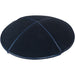 Leather Kippah "Artman" 14 cm- Blue