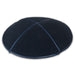 Leather Kippah "Artman" 15 cm- Blue