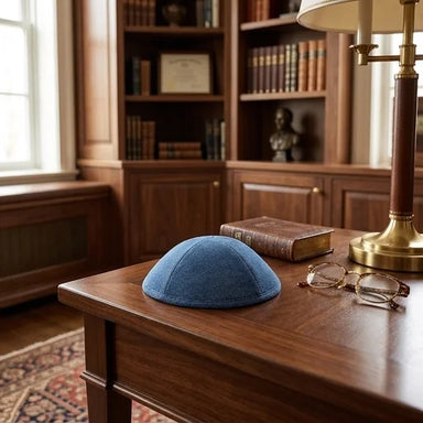 Velvet Kippah 19 cm- Jeans