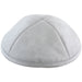 Ultra Suede Kippah 19 cm- with Pin Spot- Gray