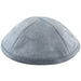 Ultra Suede Kippah 19 cm- with Pin Spot- Dark Gray