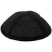 Linen Kippah 19cm- with Pin Spot- Black